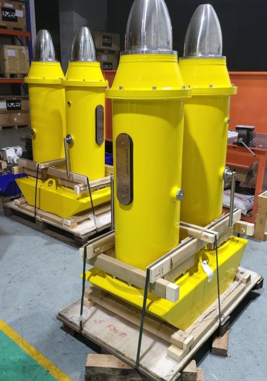Valves prepared for testing at Imperial Royal